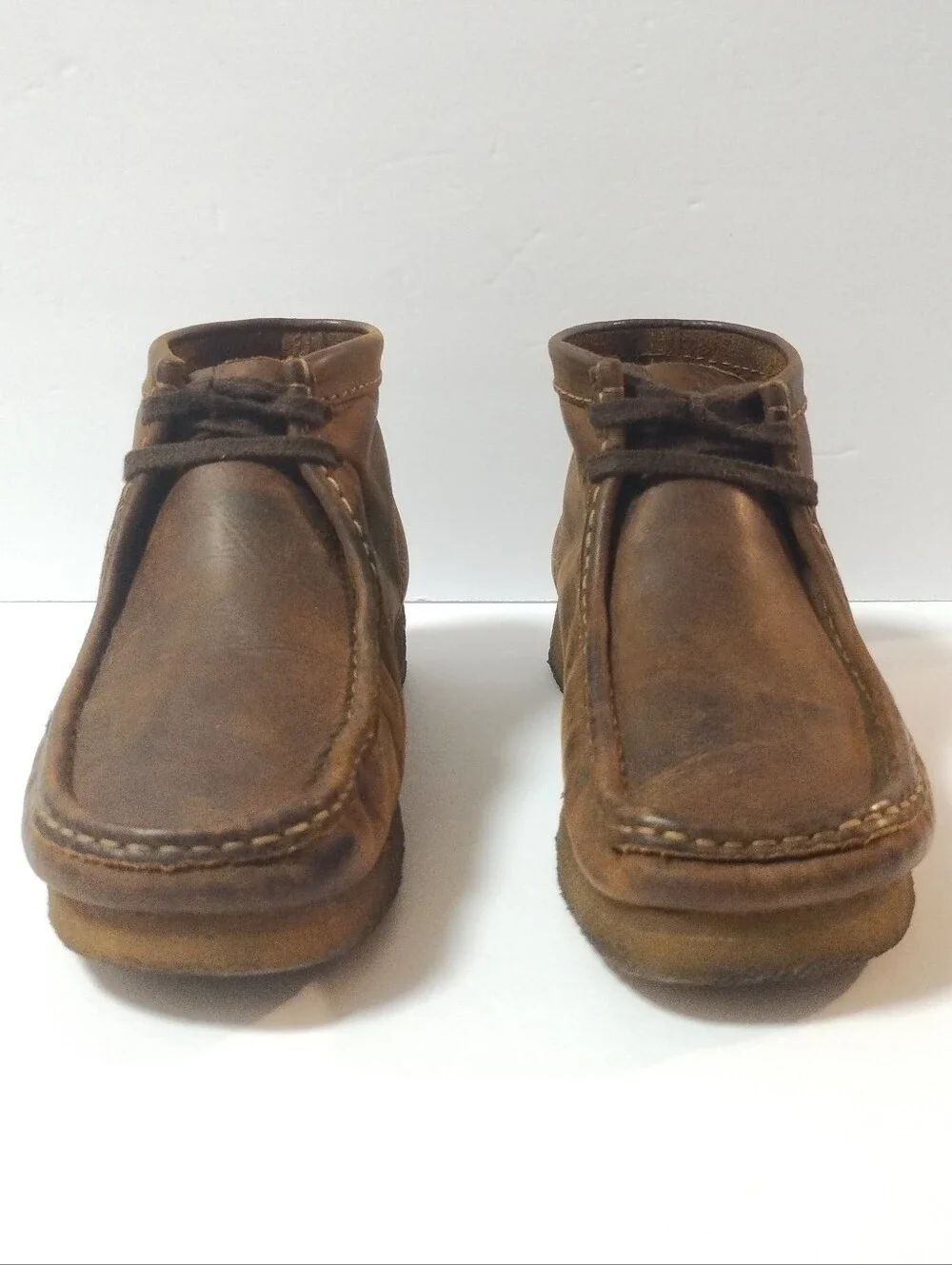 Clarks Wallabee Brown Beeswax Leather Chukka Boots Size 9M